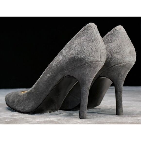 Ralph Lauren Gray Suede Almond Toe Pumps Heels Womens Size 7.5 - Picture 14 of 16